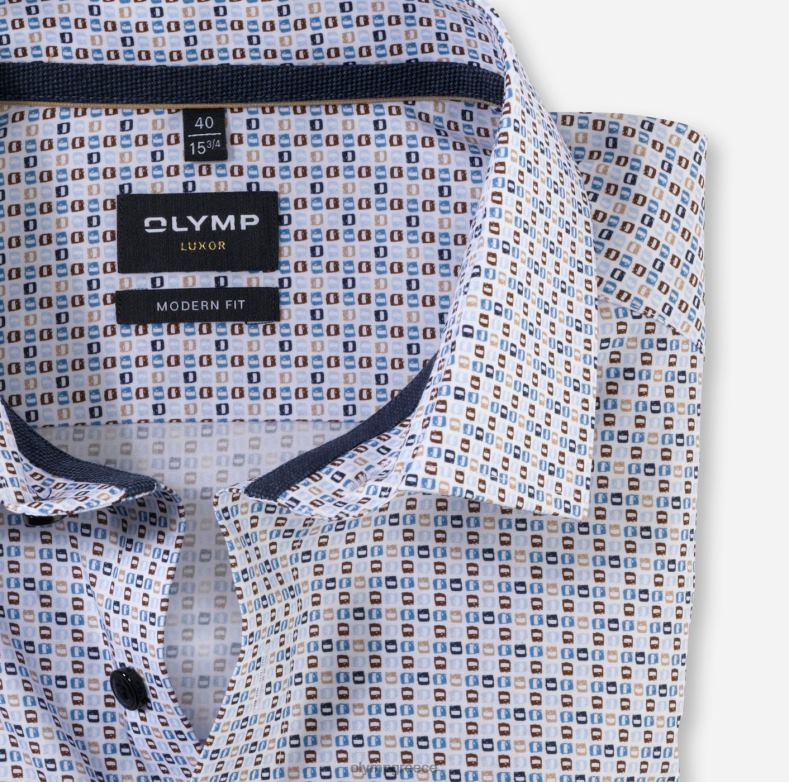 OLYMP luxor μοντέρνα εφαρμογή, επαγγελματικό πουκάμισο, global kent, φυσικό H240R1162 είδη ένδυσης