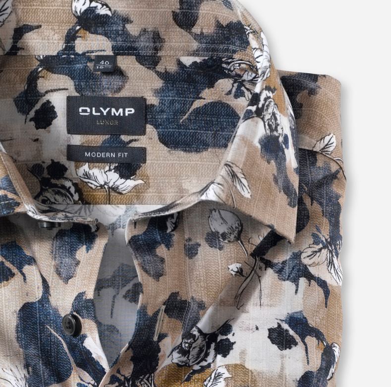 OLYMP luxor μοντέρνα εφαρμογή, επαγγελματικό πουκάμισο, global kent, φυσικό H240R1195 είδη ένδυσης