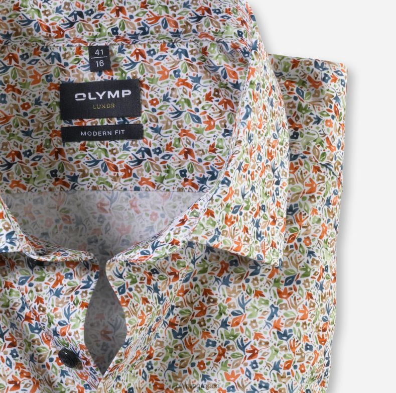 OLYMP luxor μοντέρνα εφαρμογή, επαγγελματικό πουκάμισο, global kent, πορτοκαλί H240R1310 είδη ένδυσης