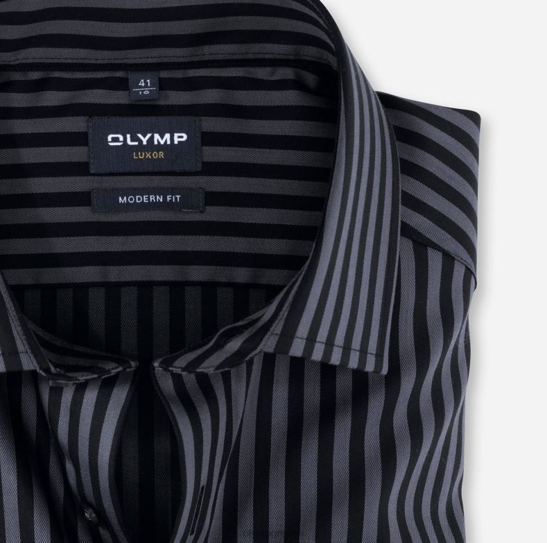 OLYMP luxor μοντέρνα εφαρμογή, επαγγελματικό πουκάμισο, global kent, ασημί γκρι H240R1363 είδη ένδυσης