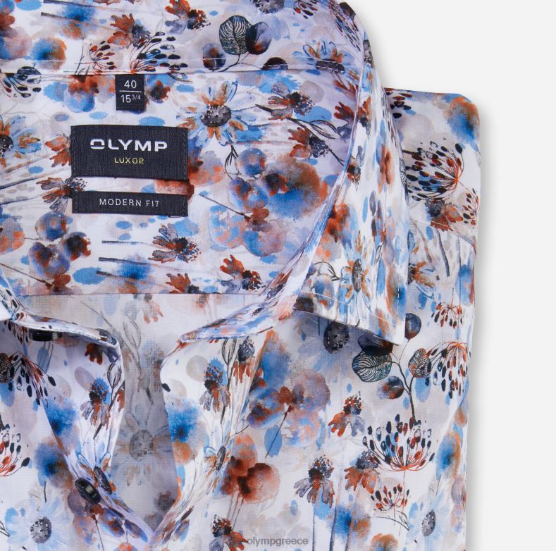 OLYMP luxor μοντέρνα εφαρμογή, επαγγελματικό πουκάμισο, μακρυμάνικο έξτρα μακρύ, global kent, πορτοκαλί H240R1421 είδη ένδυσης