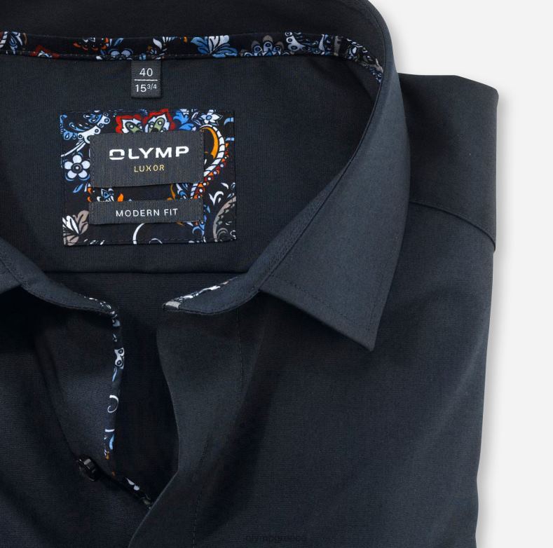 OLYMP luxor μοντέρνα εφαρμογή, επαγγελματικό πουκάμισο, μακρυμάνικο έξτρα μακρύ, global kent, κοβάλτιο H240R1425 είδη ένδυσης