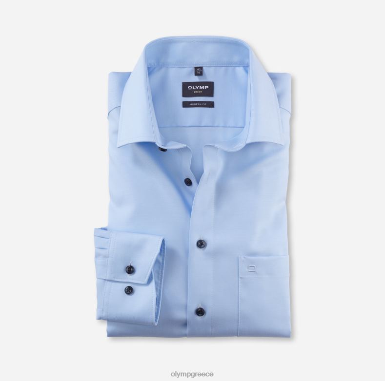 OLYMP luxor μοντέρνα εφαρμογή, επαγγελματικό πουκάμισο, global kent, γαλάζιο H240R958 είδη ένδυσης