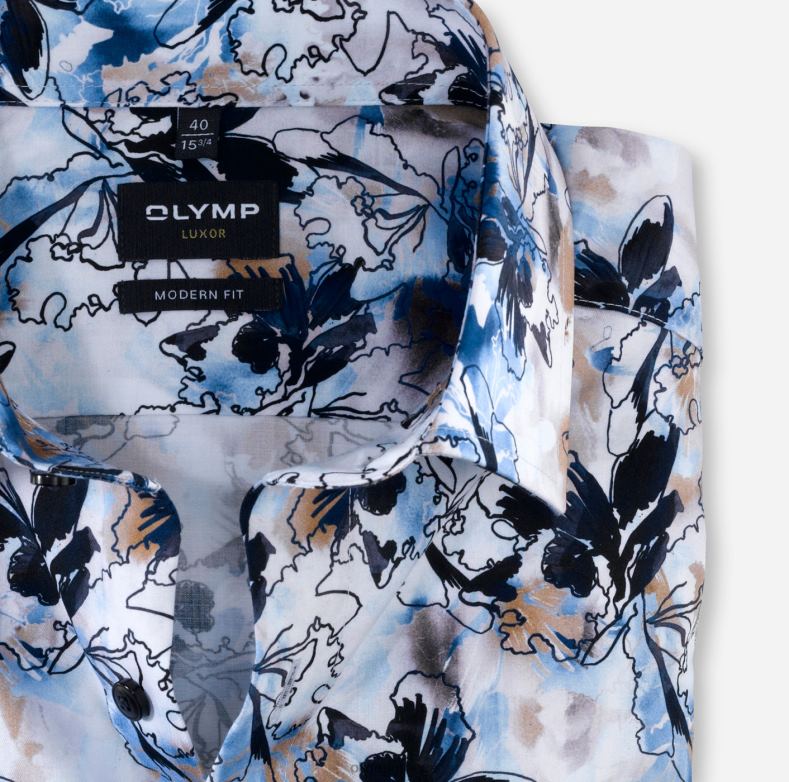 OLYMP luxor μοντέρνα εφαρμογή, επαγγελματικό πουκάμισο, global kent, bleu H240R1334 είδη ένδυσης
