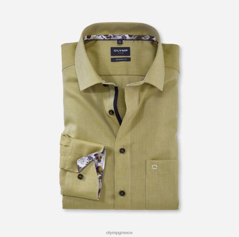 OLYMP luxor μοντέρνα εφαρμογή, επαγγελματικό πουκάμισο, μακρυμάνικο έξτρα μακρύ, global kent, lime H240R1414 είδη ένδυσης