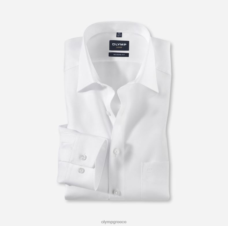 OLYMP luxor μοντέρνα εφαρμογή, επαγγελματικό πουκάμισο, νέο kent, λευκό H240R989 είδη ένδυσης