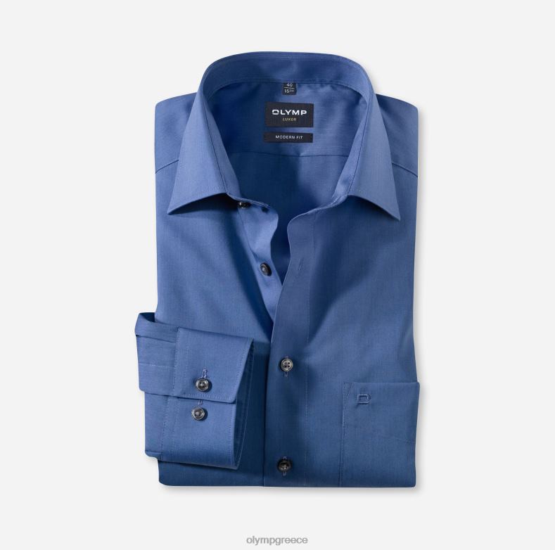 OLYMP luxor μοντέρνα εφαρμογή, επαγγελματικό πουκάμισο, new kent, indigo H240R1384 είδη ένδυσης