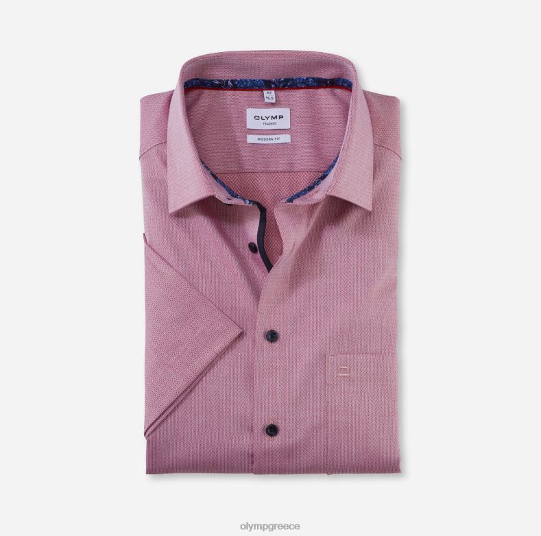 OLYMP tendenz μοντέρνα εφαρμογή, επαγγελματικό πουκάμισο, νέο kent, κόκκινο H240R1722 είδη ένδυσης