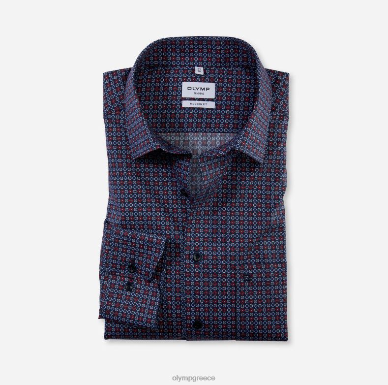 OLYMP tendenz μοντέρνα εφαρμογή, επαγγελματικό πουκάμισο, νέο kent, κόκκινο H240R1725 είδη ένδυσης