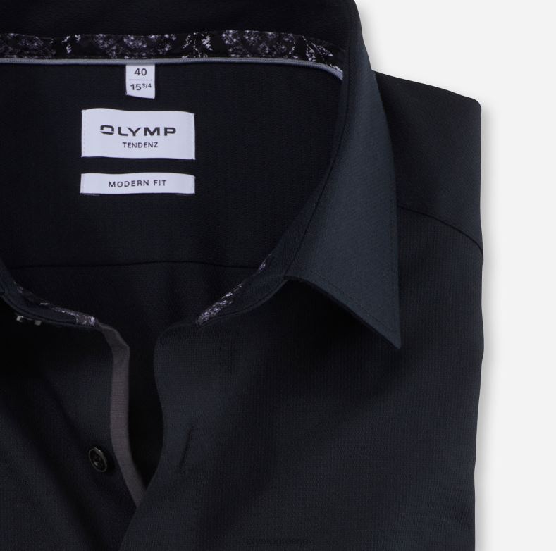 OLYMP tendenz μοντέρνα εφαρμογή, επαγγελματικό πουκάμισο, νέο kent, μαύρο H240R1732 είδη ένδυσης
