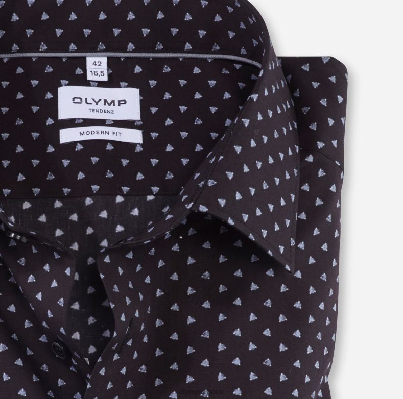 OLYMP tendenz μοντέρνα εφαρμογή, επαγγελματικό πουκάμισο, νέο kent, μαύρο H240R1733 είδη ένδυσης