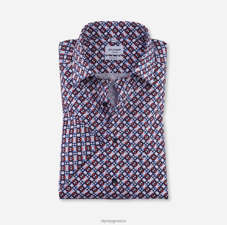 OLYMP tendenz μοντέρνα εφαρμογή, επαγγελματικό πουκάμισο, νέο kent, κόκκινο H240R1740 είδη ένδυσης