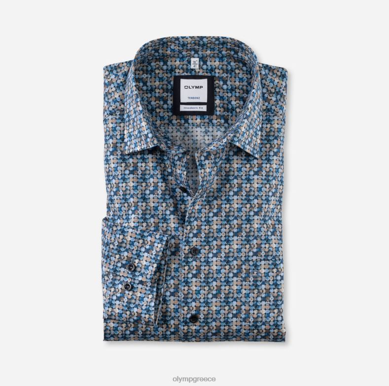 OLYMP tendenz μοντέρνα εφαρμογή, επαγγελματικό πουκάμισο, νέο kent, καφέ H240R1743 είδη ένδυσης