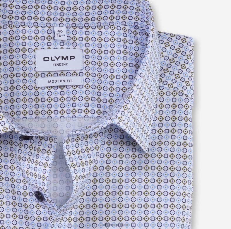 OLYMP tendenz μοντέρνα εφαρμογή, επαγγελματικό πουκάμισο, new kent, πράσινο λάιμ H240R1716 είδη ένδυσης