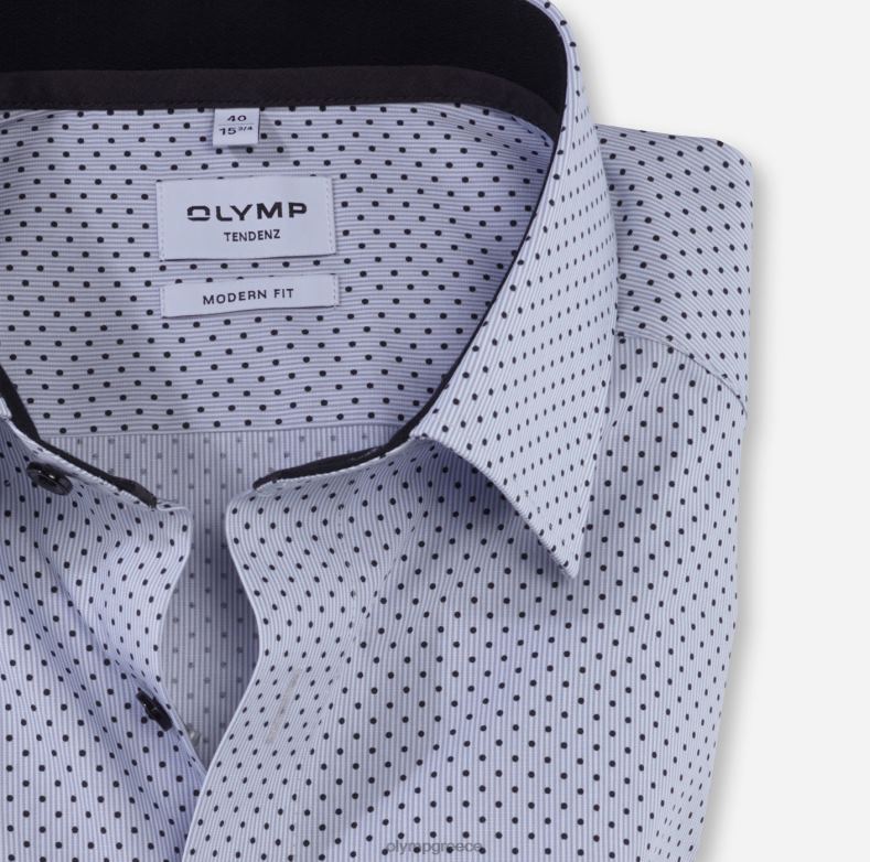 OLYMP tendenz μοντέρνα εφαρμογή, επαγγελματικό πουκάμισο, new kent, ασημί γκρι H240R1731 είδη ένδυσης