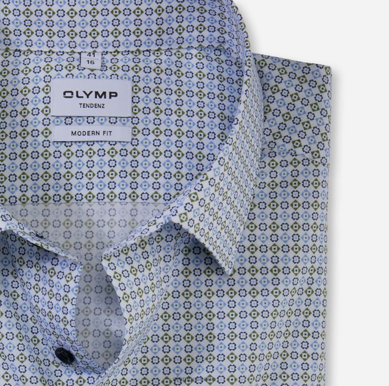 OLYMP tendenz μοντέρνα εφαρμογή, επαγγελματικό πουκάμισο, new kent, πράσινο λάιμ H240R1736 είδη ένδυσης