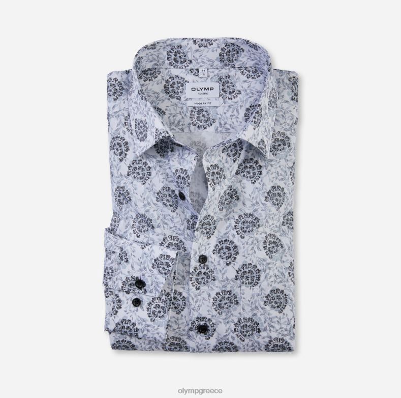 OLYMP tendenz μοντέρνα εφαρμογή, επαγγελματικό πουκάμισο, new kent, ασημί γκρι H240R1738 είδη ένδυσης