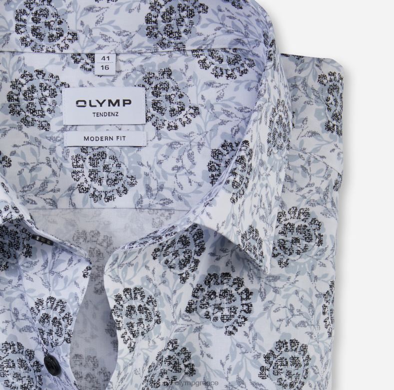 OLYMP tendenz μοντέρνα εφαρμογή, επαγγελματικό πουκάμισο, new kent, ασημί γκρι H240R1738 είδη ένδυσης