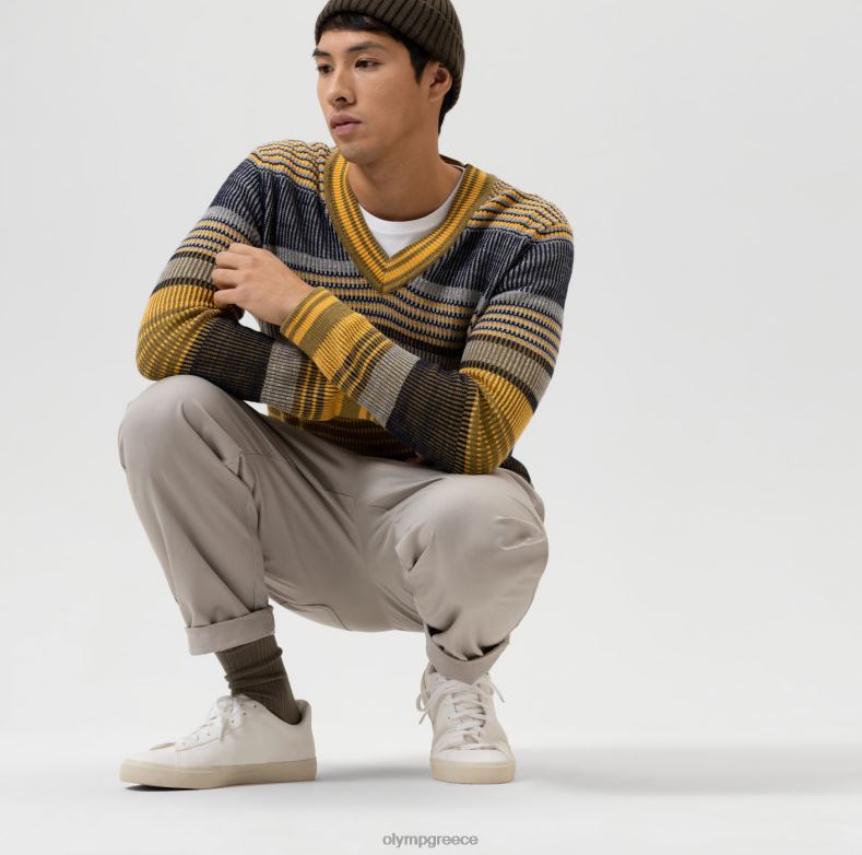 OLYMP πλεκτό μοντέρνα εφαρμογή, πουλόβερ με λαιμόκοψη, λάιμ H240R1833 είδη ένδυσης