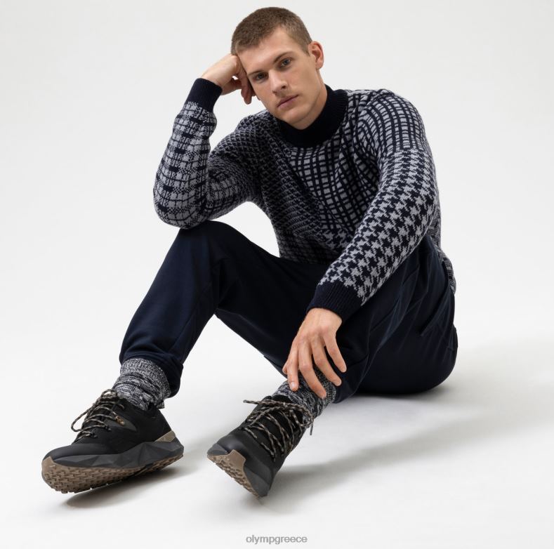 OLYMP Επίπεδο πέντε πλεκτό σώμα, πουλόβερ όρθιος γιακάς, γκρι H240R1844 είδη ένδυσης