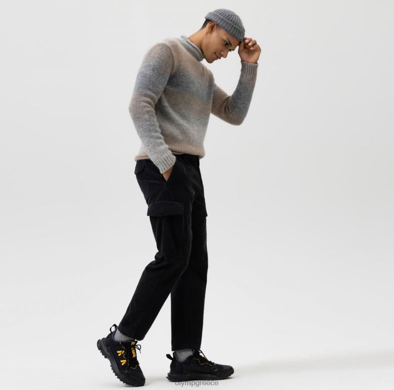 OLYMP Επίπεδο πέντε πλεκτό σώμα, πουλόβερ όρθιος γιακάς, γκρι H240R1848 είδη ένδυσης