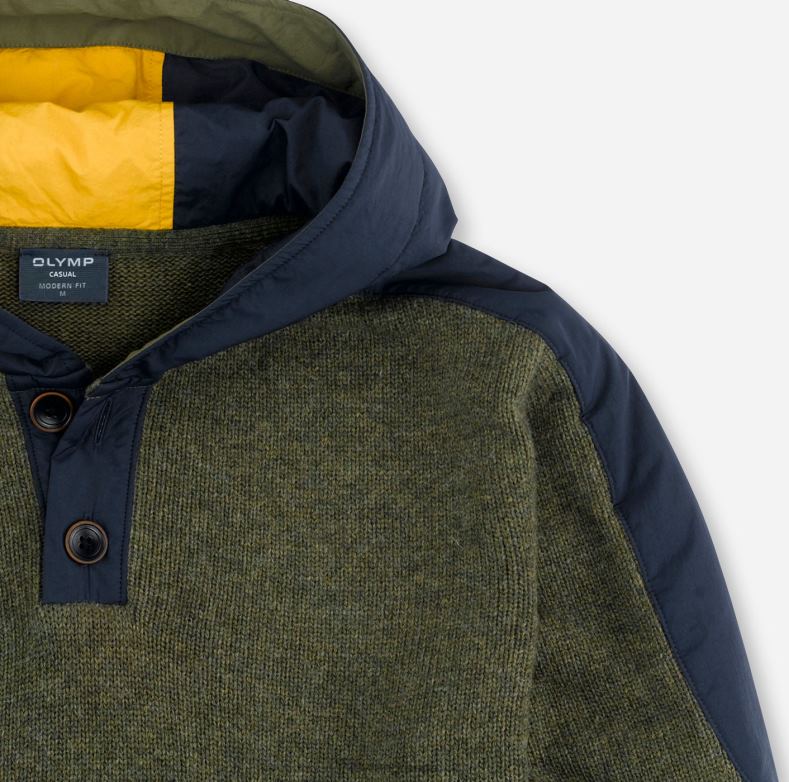 OLYMP πλεκτά μοντέρνα εφαρμογή, πουλόβερ, ελιά H240R1854 είδη ένδυσης