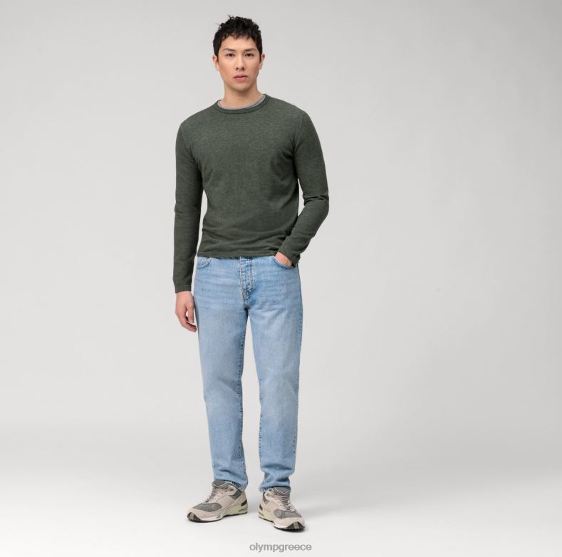OLYMP casual πλεκτό πουλόβερ, σκούρο πράσινο H240R1796 είδη ένδυσης