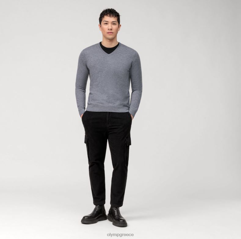 OLYMP casual πλεκτό πουλόβερ, ασημί γκρι H240R1801 είδη ένδυσης