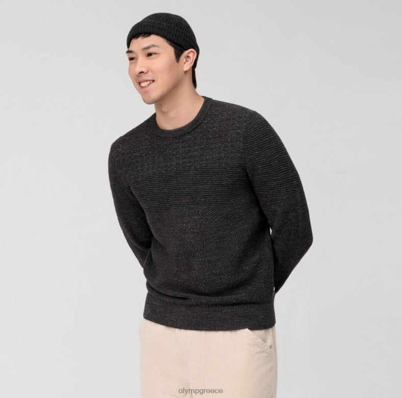 OLYMP casual πλεκτό πουλόβερ, ανθρακί H240R1820 είδη ένδυσης