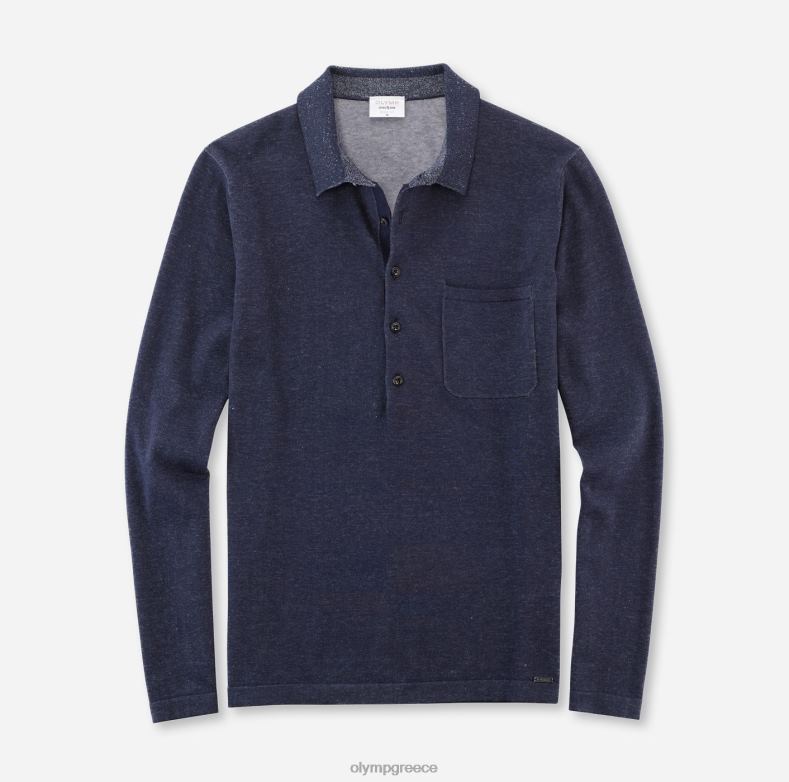 OLYMP Επίπεδο πέμπτο πλεκτό σώμα, γιακάς πόλο, marine H240R1759 είδη ένδυσης