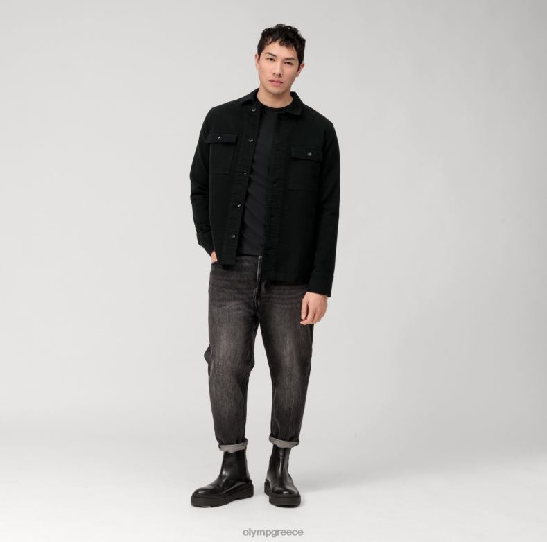 OLYMP casual ζέρσεϊ μακρυμάνικο μπλουζάκι, μαύρο H240R2036 είδη ένδυσης