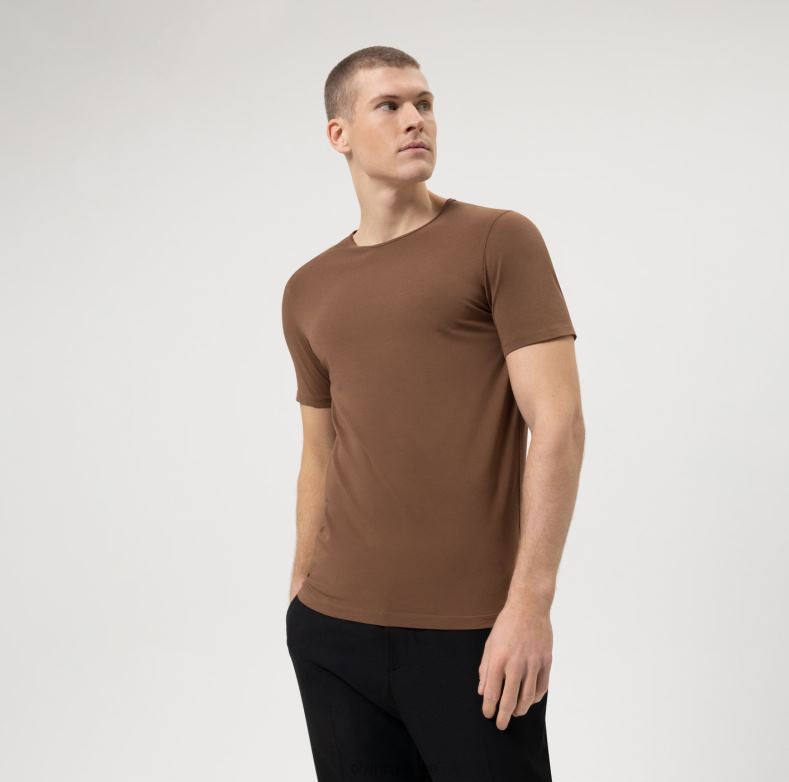 OLYMP Επίπεδο πέντε casual body fit, t-shirt, καφέ H240R2022 είδη ένδυσης