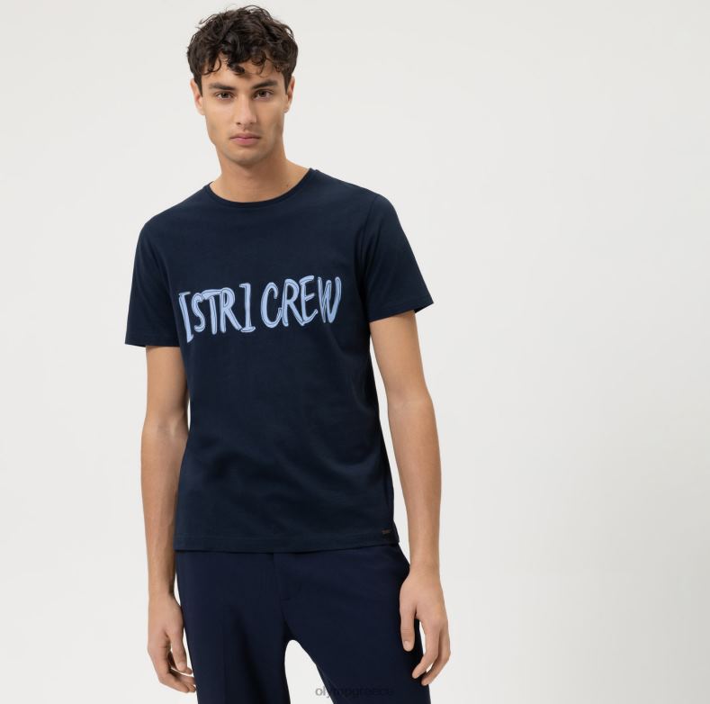 OLYMP Επίπεδο πέντε casual fit body, t-shirt, marine H240R1989 είδη ένδυσης