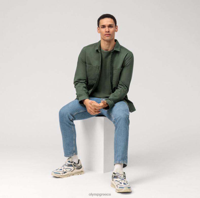 OLYMP casual jersey μακρυμάνικο μπλουζάκι, γκρι πράσινο H240R2043 είδη ένδυσης