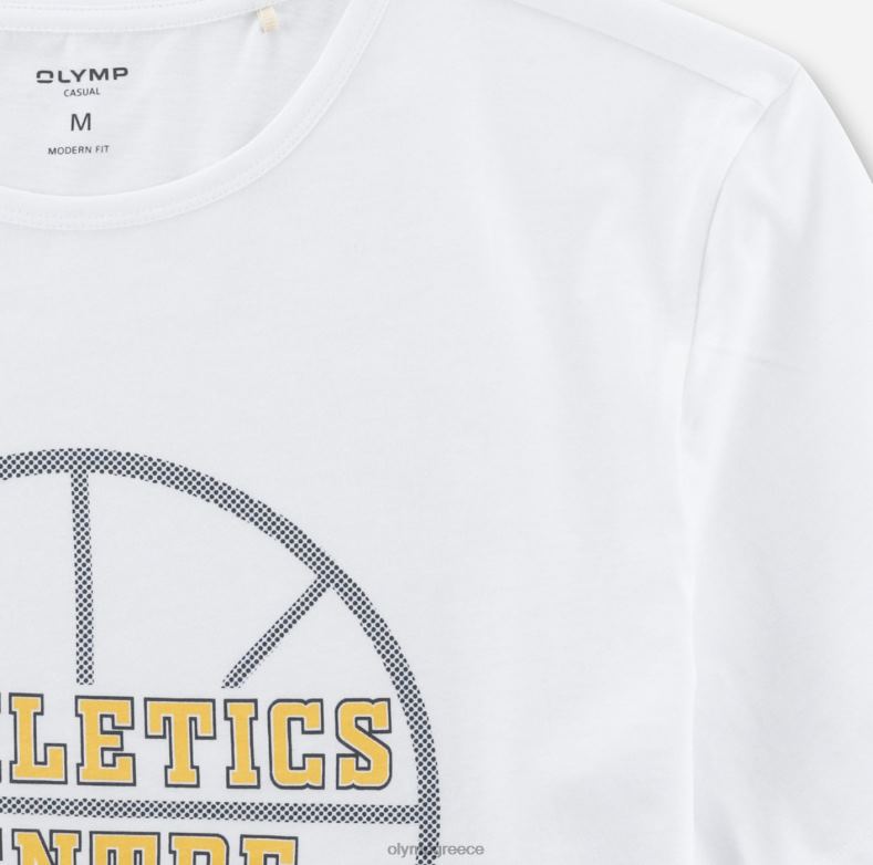 OLYMP casual μοντέρνα εφαρμογή, t-shirt, λευκό H240R1997 είδη ένδυσης