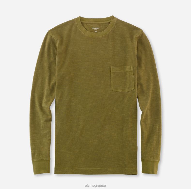 OLYMP casual μοντέρνα εφαρμογή, t-shirt, ελιά H240R1998 είδη ένδυσης