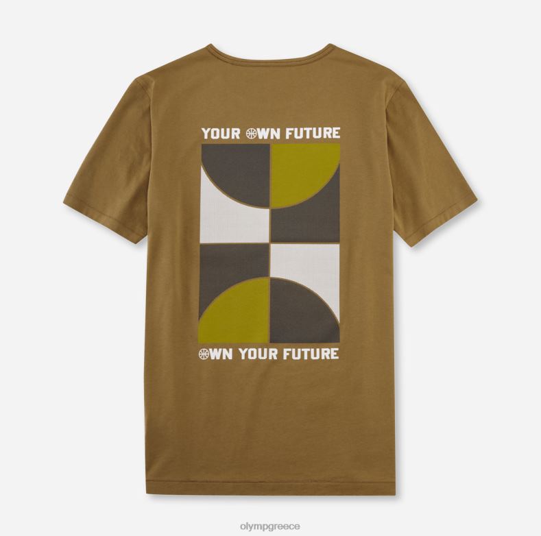 OLYMP casual μοντέρνα εφαρμογή, t-shirt, χακί H240R2001 είδη ένδυσης