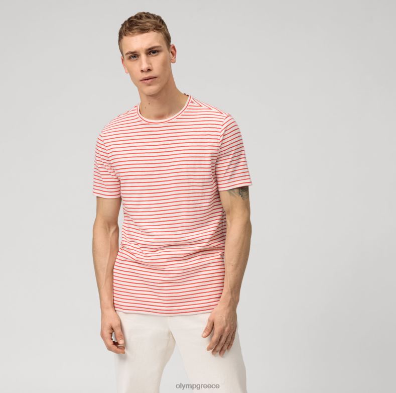 OLYMP casual μοντέρνα εφαρμογή, t-shirt, κόκκινο H240R2018 είδη ένδυσης