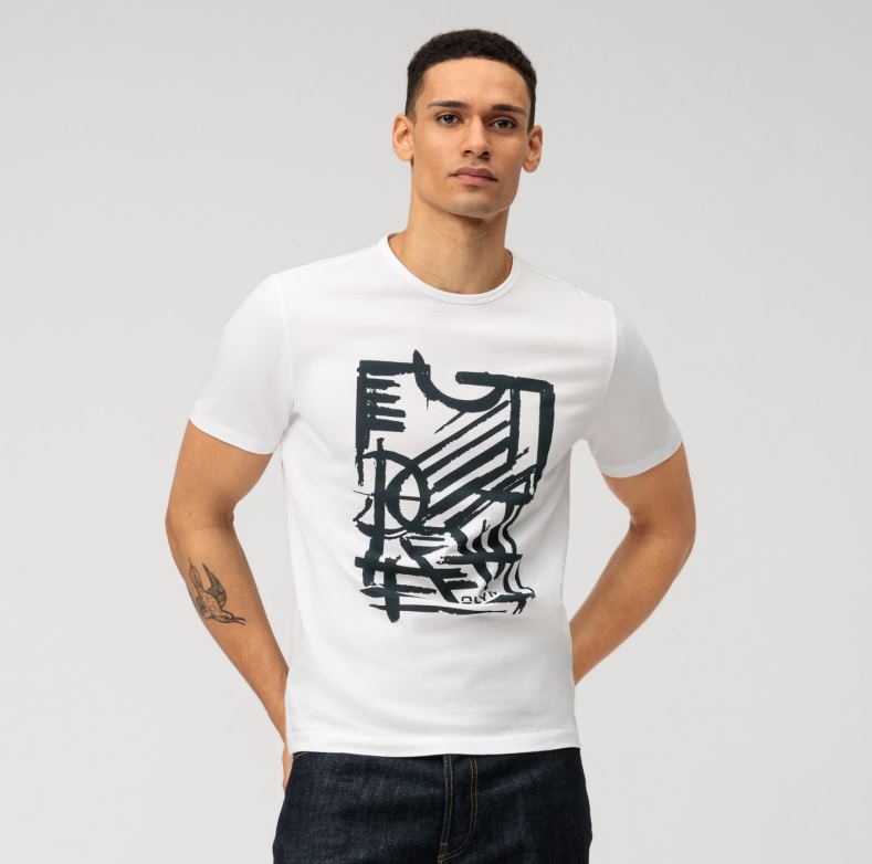 OLYMP casual μοντέρνα εφαρμογή, t-shirt, λευκό H240R2019 είδη ένδυσης