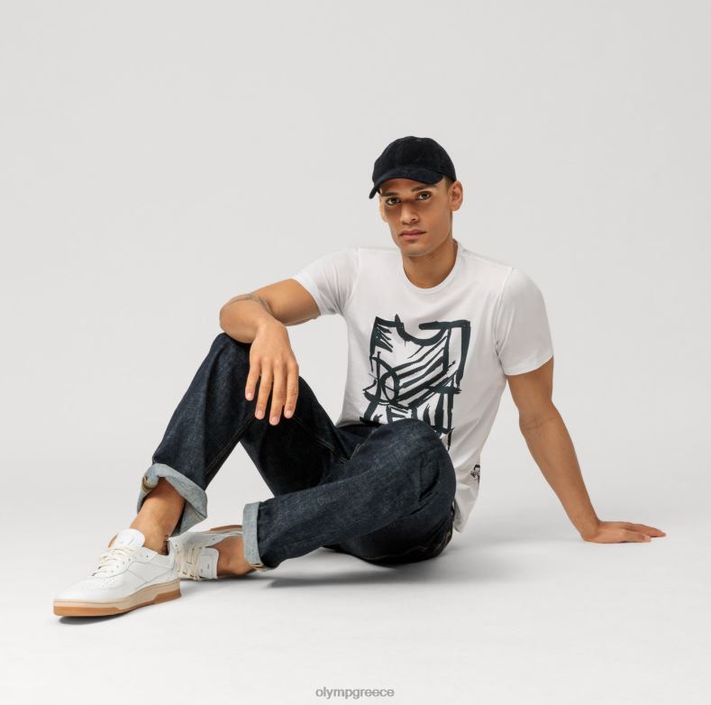 OLYMP casual μοντέρνα εφαρμογή, t-shirt, λευκό H240R2019 είδη ένδυσης