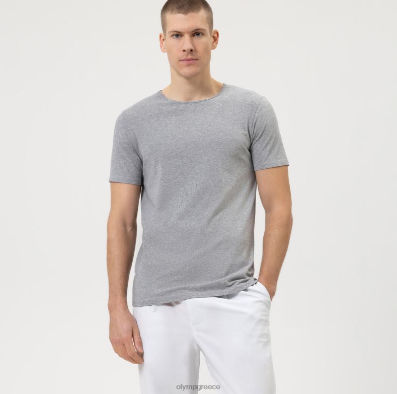 OLYMP Επίπεδο πέντε casual εφαρμογή σώματος, t-shirt, ασημί γκρι H240R2030 είδη ένδυσης