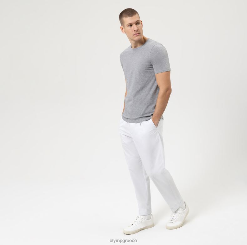 OLYMP Επίπεδο πέντε casual εφαρμογή σώματος, t-shirt, ασημί γκρι H240R2030 είδη ένδυσης