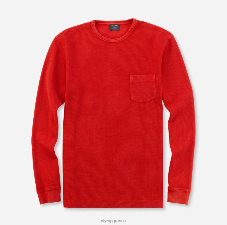 OLYMP casual μοντέρνα εφαρμογή, t-shirt, κόκκινο H240R2064 είδη ένδυσης