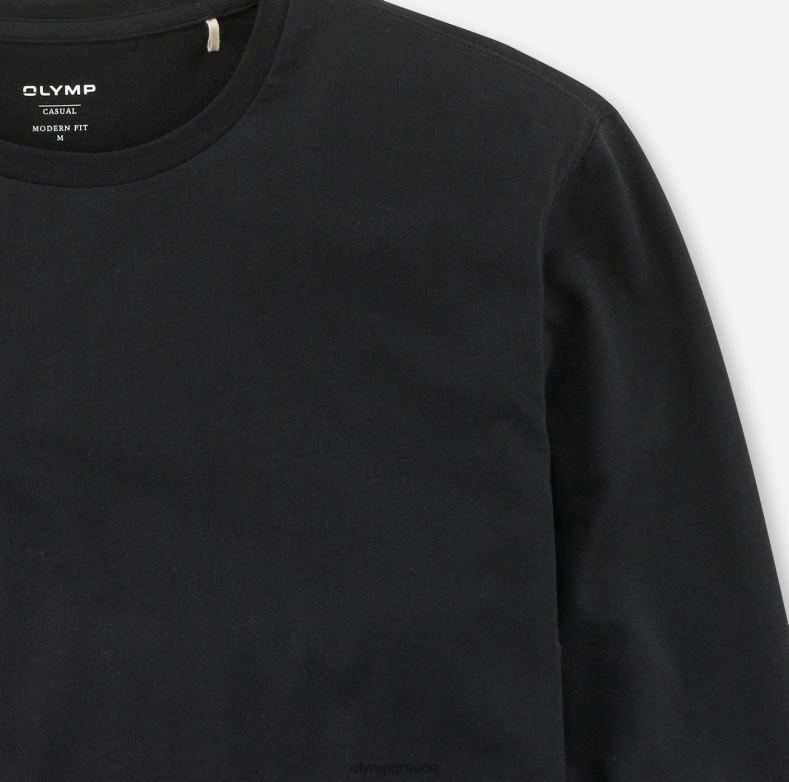 OLYMP casual μοντέρνα εφαρμογή, t-shirt, μαύρο H240R2066 είδη ένδυσης