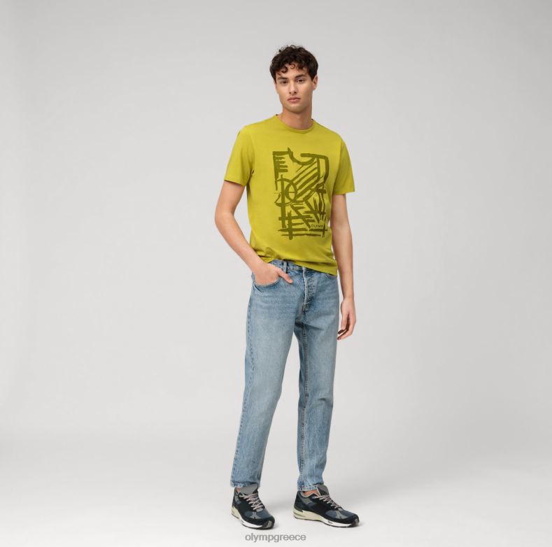 OLYMP casual μοντέρνα εφαρμογή, t-shirt, lime H240R2025 είδη ένδυσης