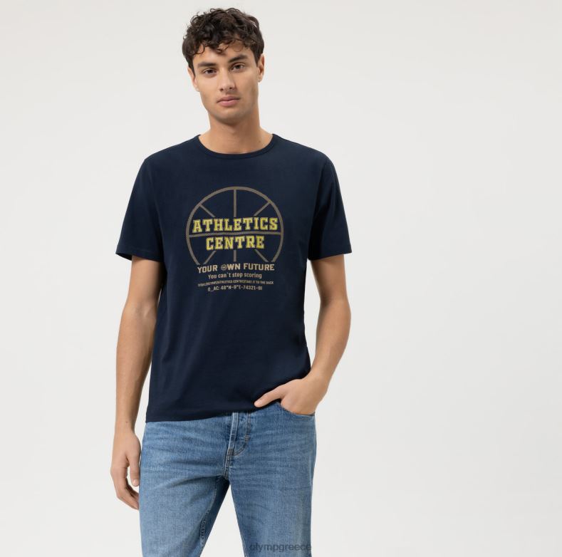 OLYMP casual μοντέρνα εφαρμογή, t-shirt, marine H240R2013 είδη ένδυσης