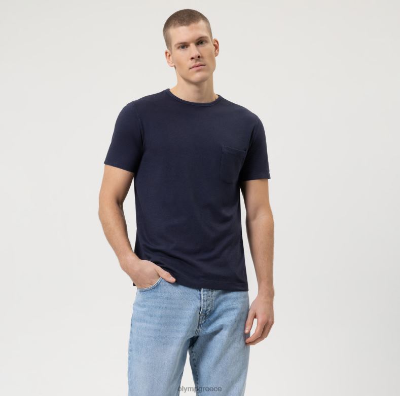 OLYMP casual μοντέρνα εφαρμογή, t-shirt, marine H240R2031 είδη ένδυσης