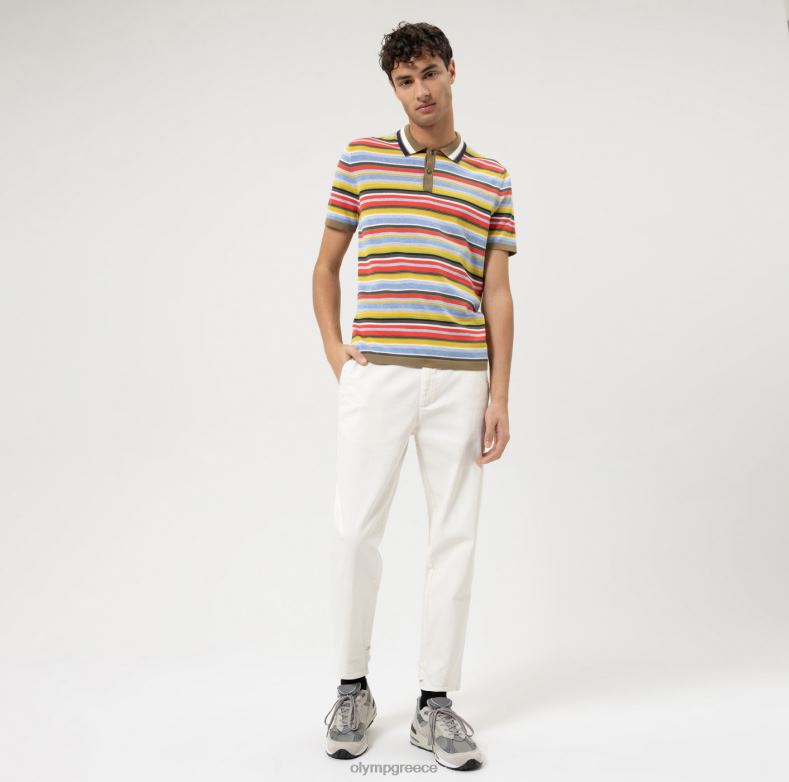 OLYMP πλεκτά μοντέρνα εφαρμογή, πόλο, πράσινο λάιμ H240R2084 είδη ένδυσης