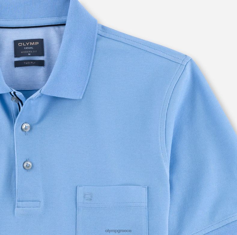 OLYMP casual μοντέρνα εφαρμογή, πόλο, γαλάζιο H240R2077 είδη ένδυσης