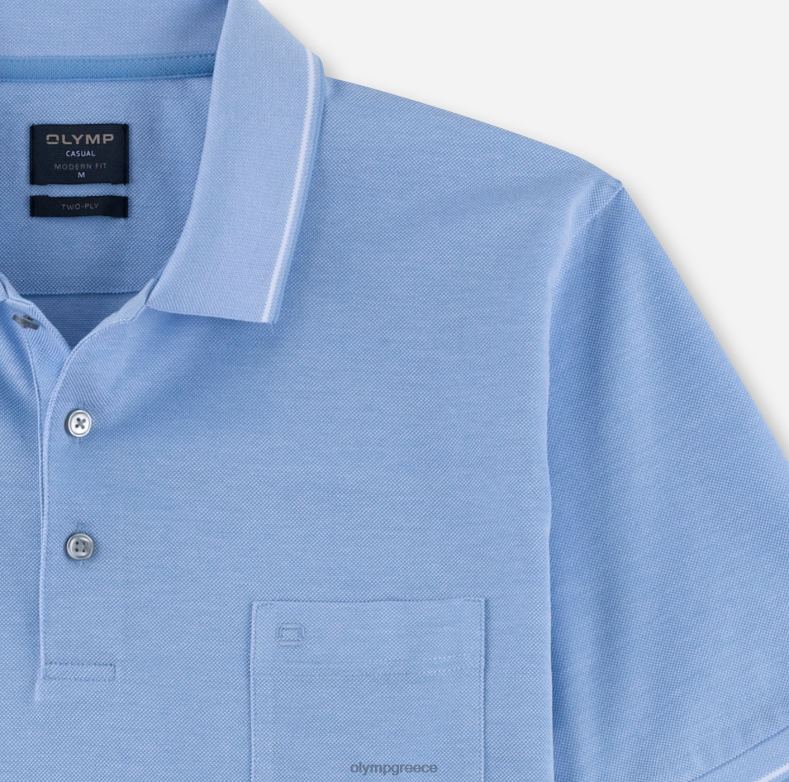 OLYMP casual μοντέρνα εφαρμογή, πόλο, γαλάζιο H240R2093 είδη ένδυσης